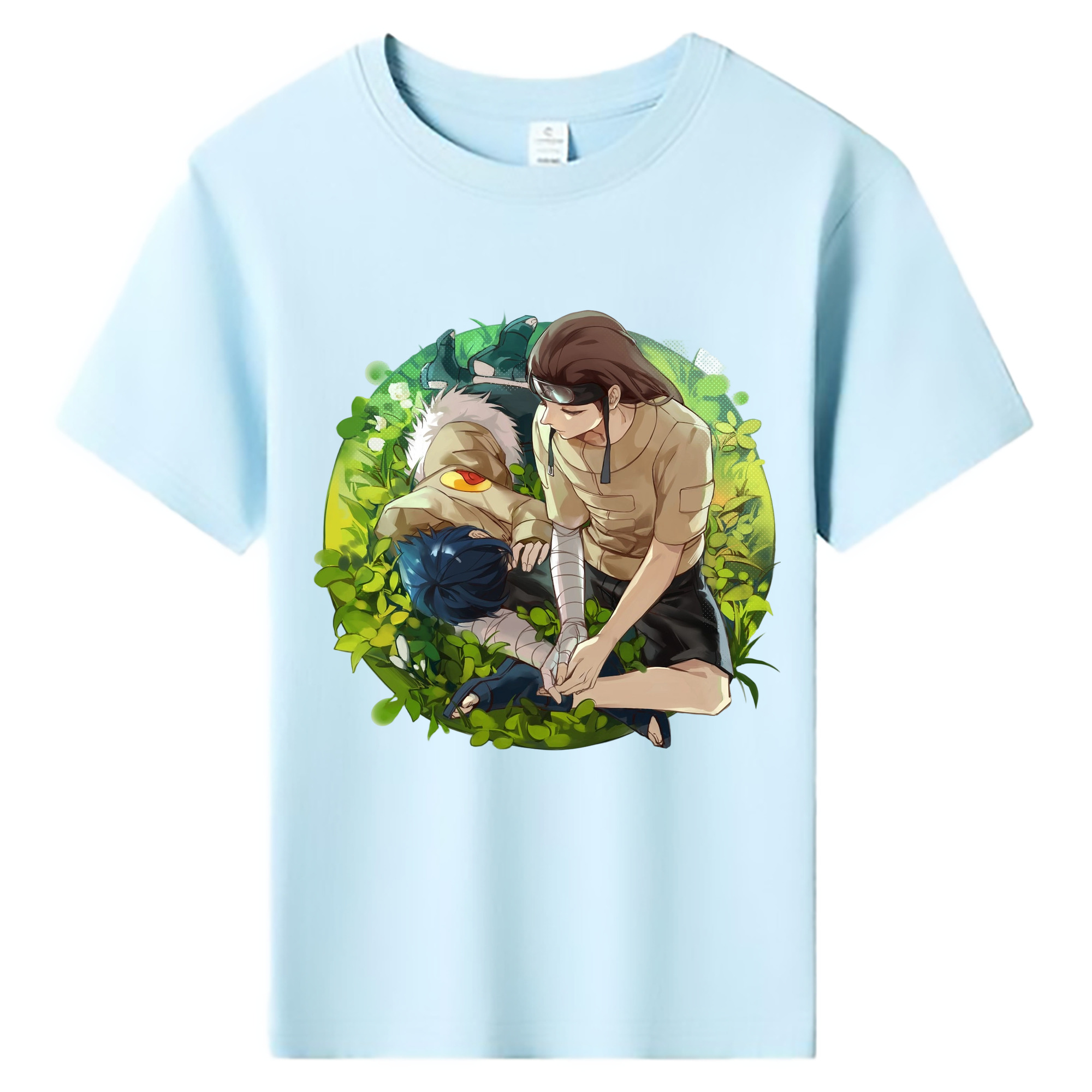 （画像用） NARUTO -ナルト- 日向ネジ Hyūga Neji 綿100％キッズTシャツ（フロントプリント）